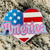 Heart w/American & Flag