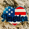 Heart w/American & Flag