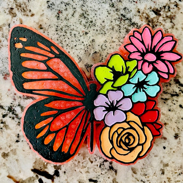 Butterfly w/Flowers