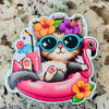 Cute Cat Summer Floatie (Cardstock Freshie)
