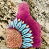 Cow Tag w/Sunflower