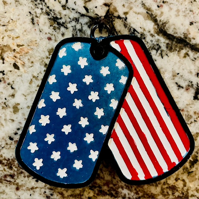 Dog Tags w/Flag