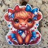 Highland Cow Patriotic (Cardstock Freshie)