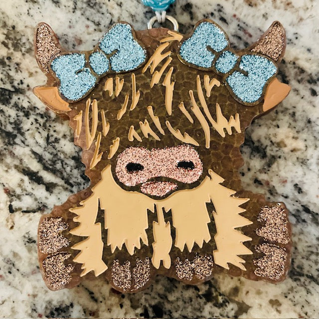 Highland Cow w/Bows