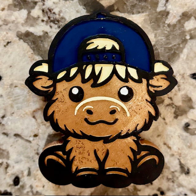 Cow w/Baseball Cap