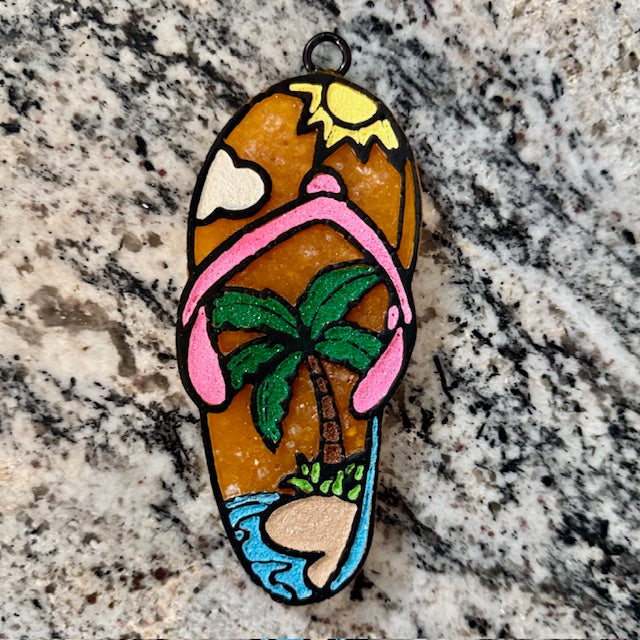 Sandal w/Beach Scene