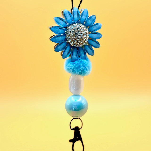Blue Flower Freshie Hanger