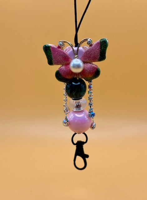 Dark Pink Butterfly Freshie Hanger
