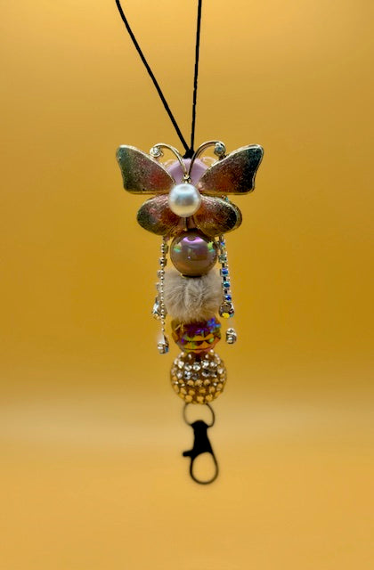 Light Pink Butterfly Freshie Hanger