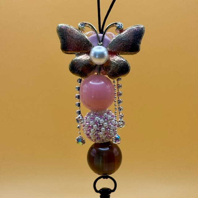 Light Pink Butterfly Freshie Hanger