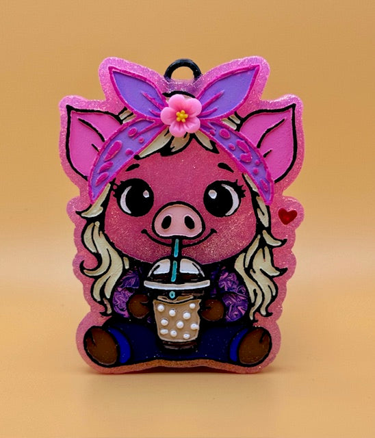 Cute Pig w/Drink