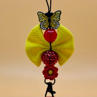 Yellow Butterfly Freshie Hanger