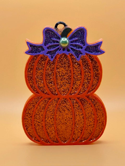 Stacked Pumpkins with Bow (Butt Naked)
