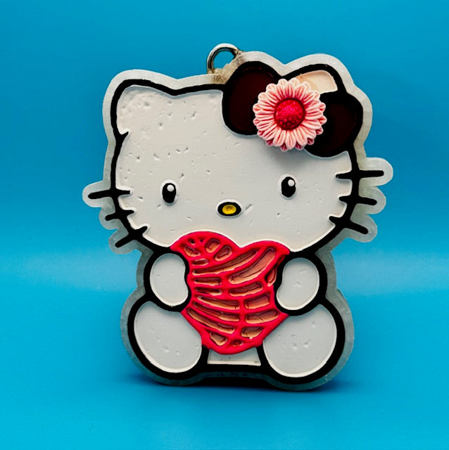 Hello Kitty Inspired Heart Concha Car Freshie by SPASS Designs
