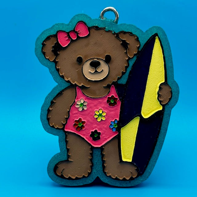 Bear Surfer Car Freshie by SPASS Designs