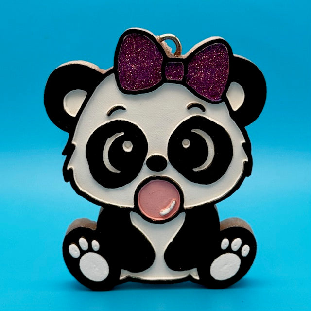 Panda Blowing Bubble Car Freshie by SPASS Designs