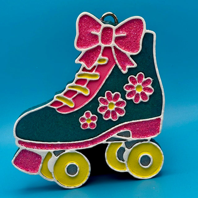 Rollerskates with Flowers Car Freshie by SPASS Designs