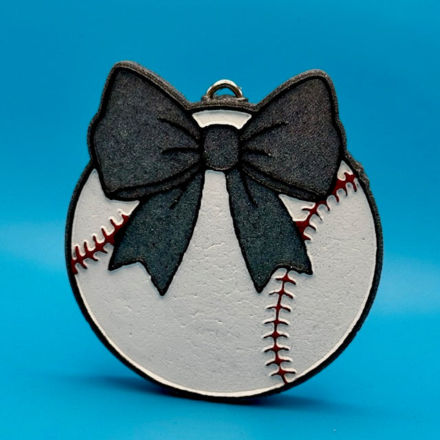 Baseball with Bow Car Freshie by SPASS Designs