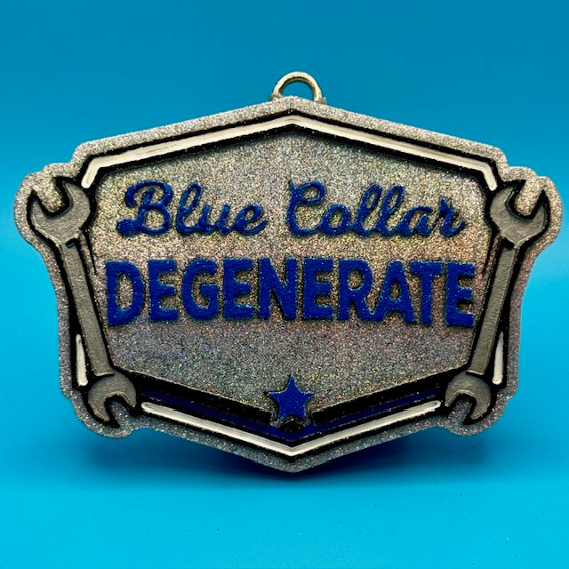 Blue Collar Car Freshie by SPASS Designs