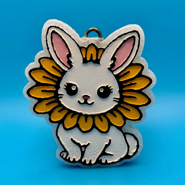 Spring Flower Bunny Car Freshie by SPASS Designs