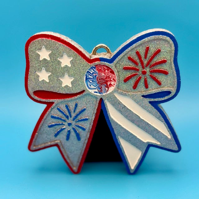4th of July Bow Car Freshie by SPASS Designs