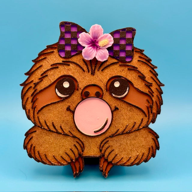 Sloth Blowing Bubble Car Freshie by SPASS Designs
