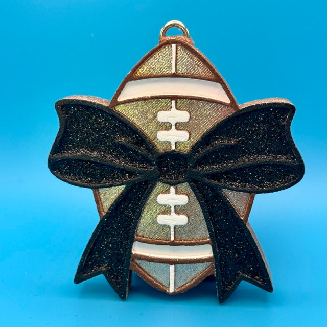 Football with Bow Car Freshie by SPASS Designs