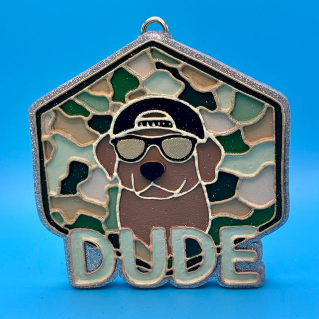 Dude Dog Car Freshie by SPASS Designs
