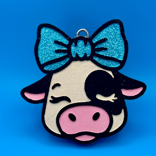 Cow with Bow Car Freshie by SPASS Designs