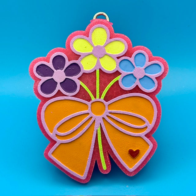 Bouquet of Flowers with Bow Car Freshie by SPASS Designs