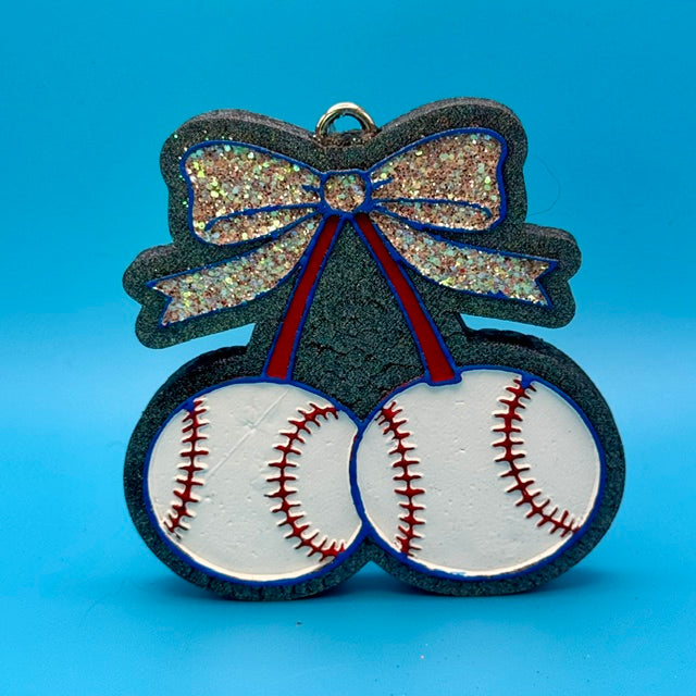 Baseball Cherries Car Freshie by SPASS Designs