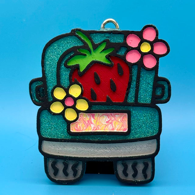 Strawberry Truck Car Freshie by SPASS Designs