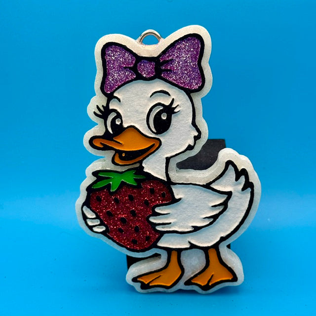 Dolly Goose with Strawberry Car Freshie by SPASS Designs