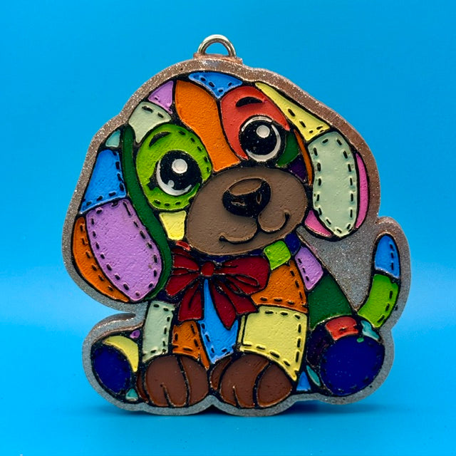 Patchwork Dog Car Freshie by SPASS Designs