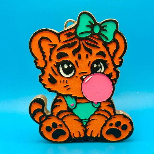 Tiger Blowing Bubble