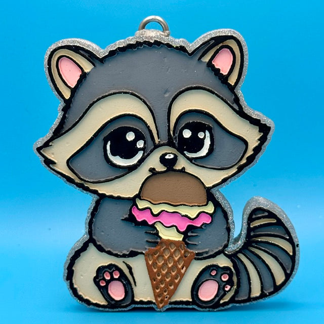 Raccoon with Ice Cream Cone