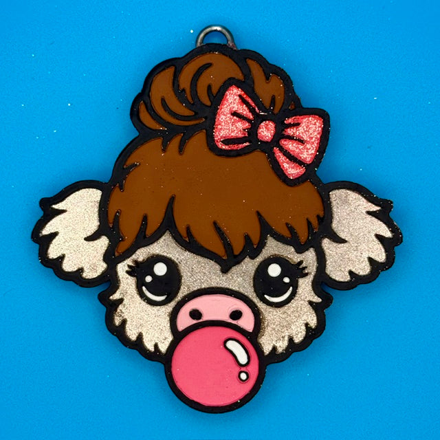 Girly Cow Blowing Bubble
