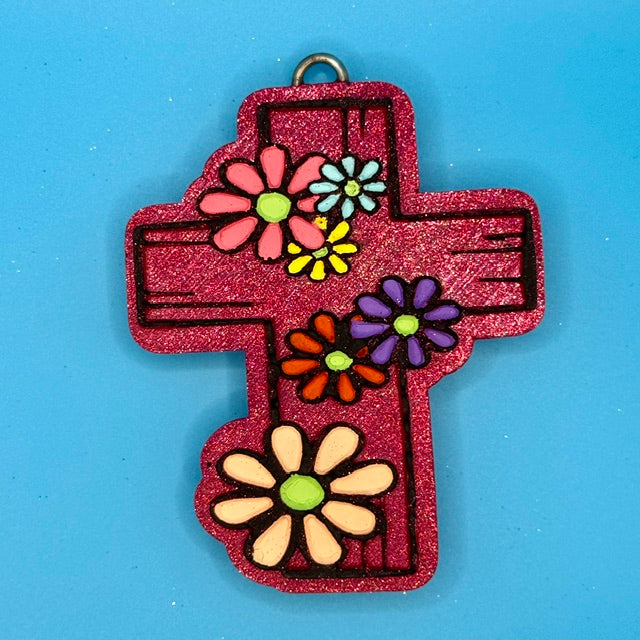 Cross with Flowers