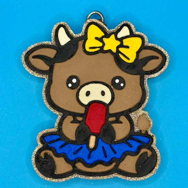 Patriotic Cow with Popsicle