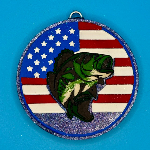 USA Flag with Fish