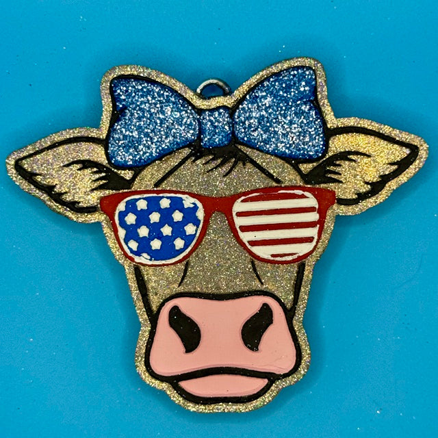 Patriotic Cow Head