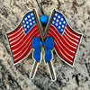 USA Flags w/Bow