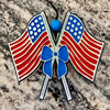 USA Flags w/Bow